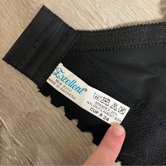 vintage black lace corset by excellent size 34B Y2K/2000s era new without tags - Picture 5 of 5